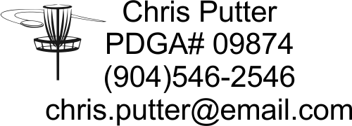 Disc Golf Custom Label Stamp