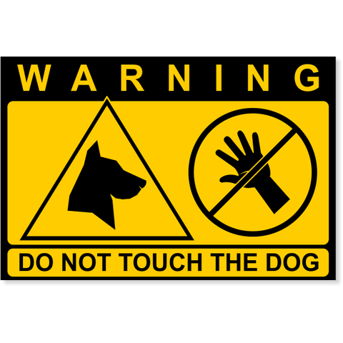 4" x 6" Do Not Touch Dog Crate Decal