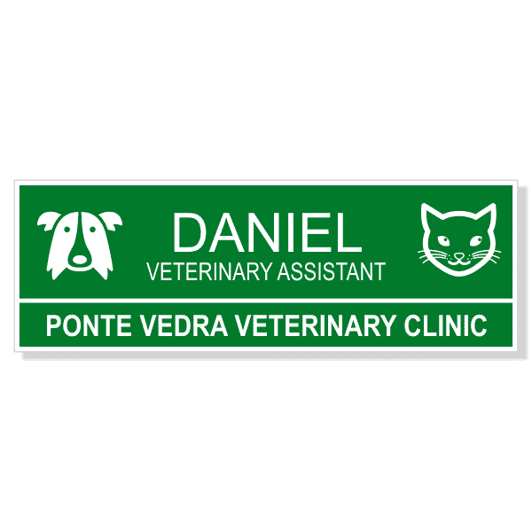 Veterinary 3 Line Name Tag