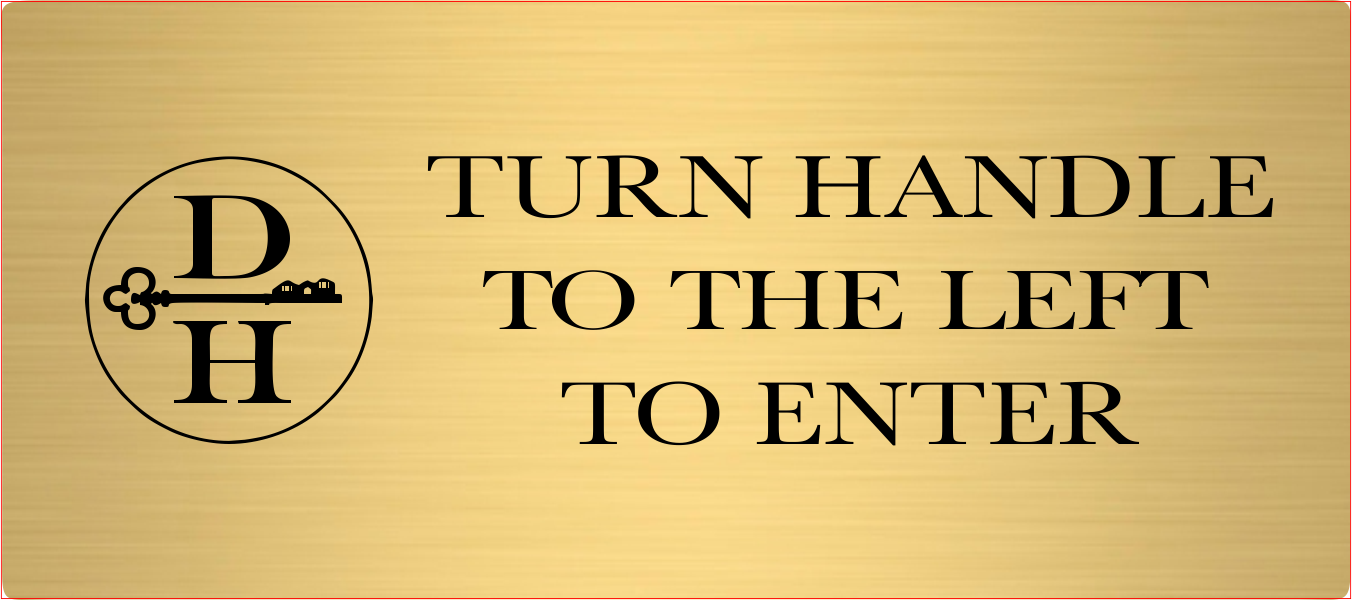 Dover Experience Hall Brass Plate 4.5 X 1.5