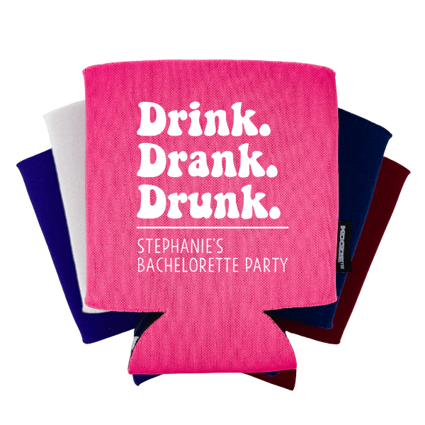 Koozie® Drink Drank Drunk Bridal Shower Drink Cooler
