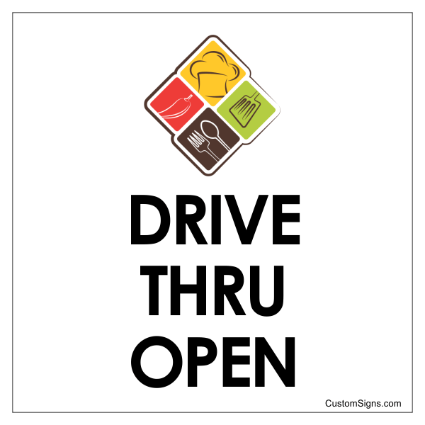 Pick Up Here Sign with Icon | 8" x 8"