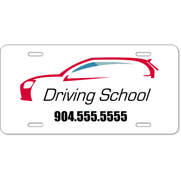 Driving School License Plate