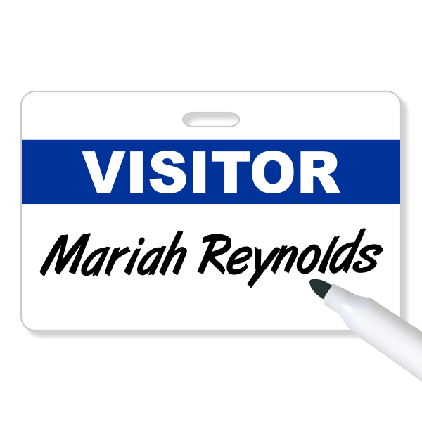 Reusable Visitor Pass Name Tag