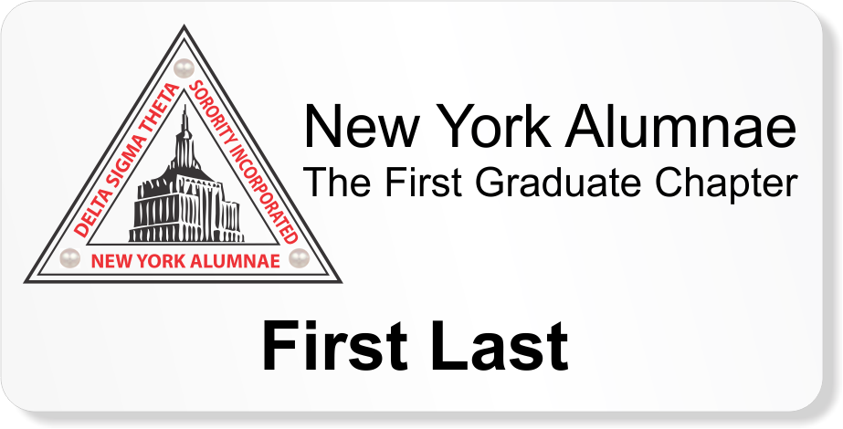 Delta Sigma Theta Full Color Name Tag