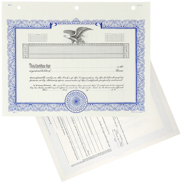 Duke 11 Blank Stock Certificates