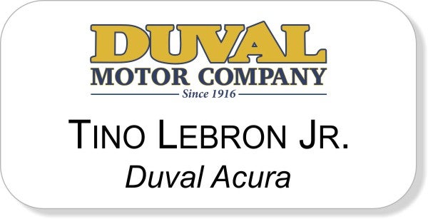 Duval Acura Name Tag