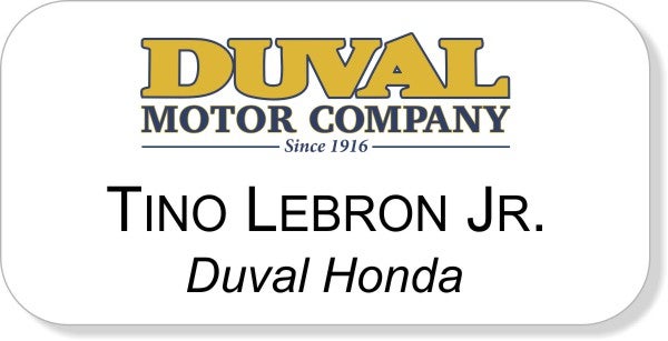 Duval Honda Name Tag