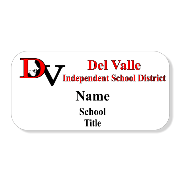 Del Valle ISD - Three Line Name Tag
