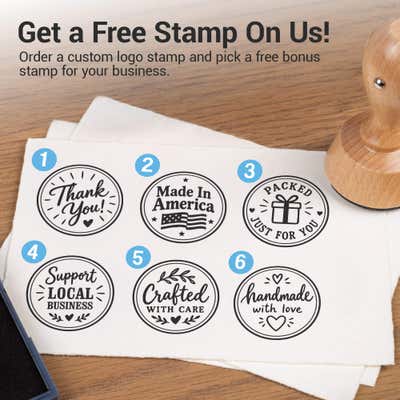 1 inch Custom Logo Stamp - alternate view