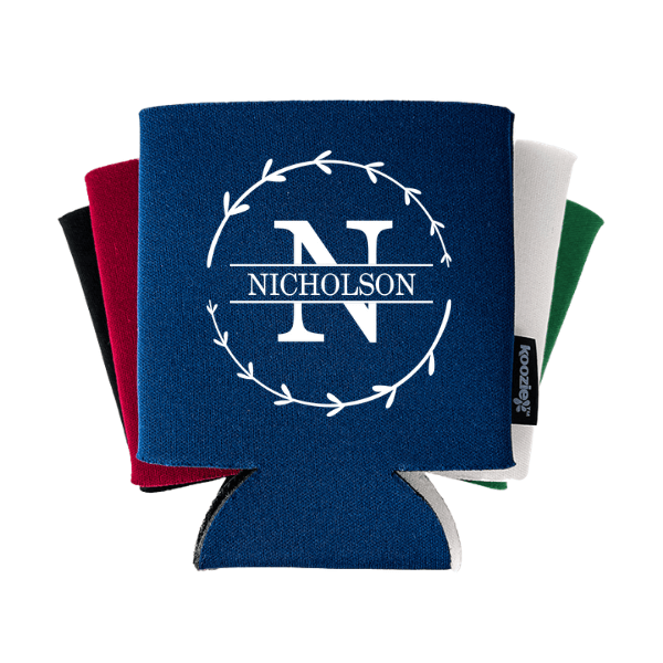 Koozie® Elegant Circle Wreath Wedding Drink Cooler