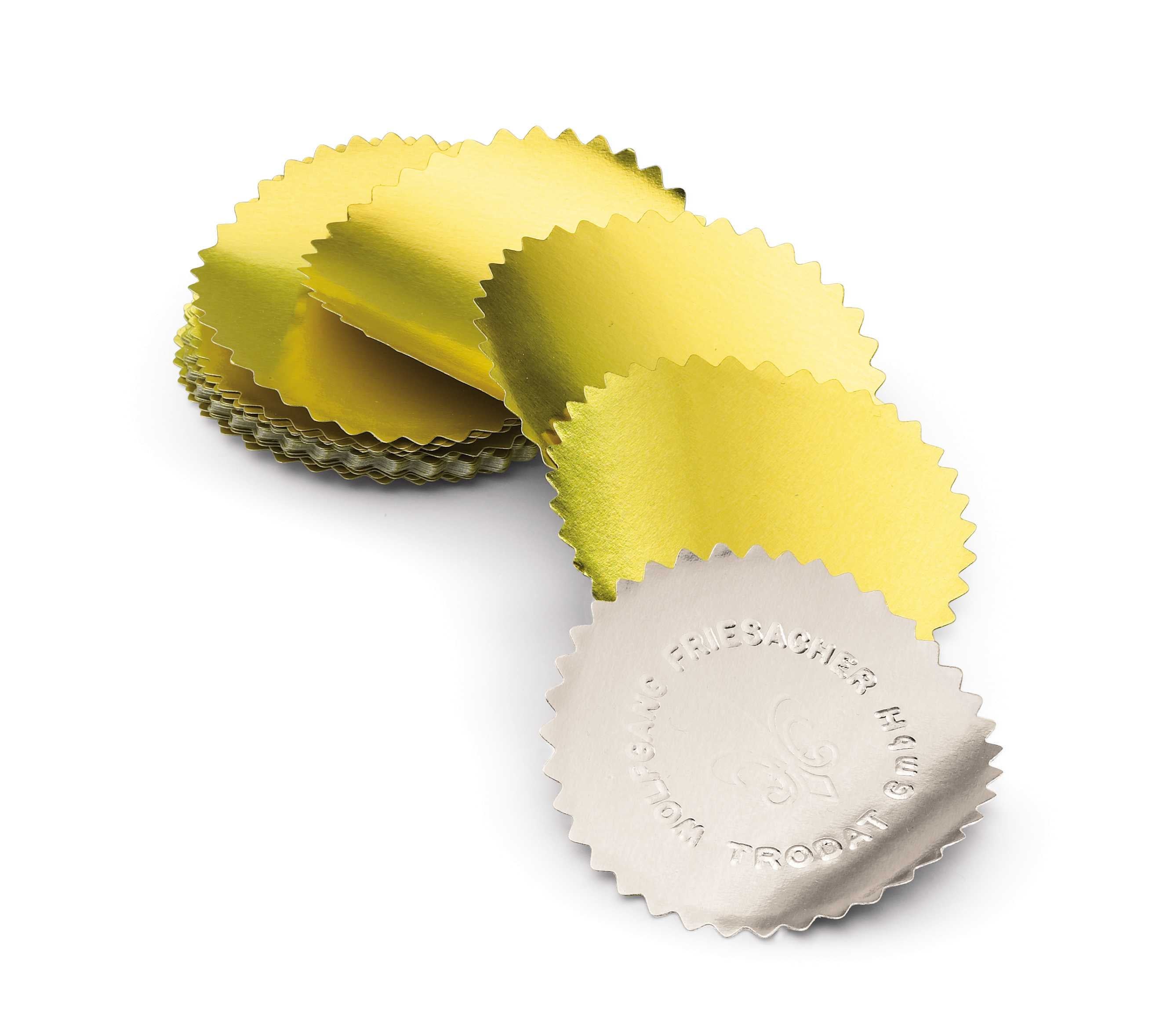 100 Silver Embossing Foil Stickers - Large