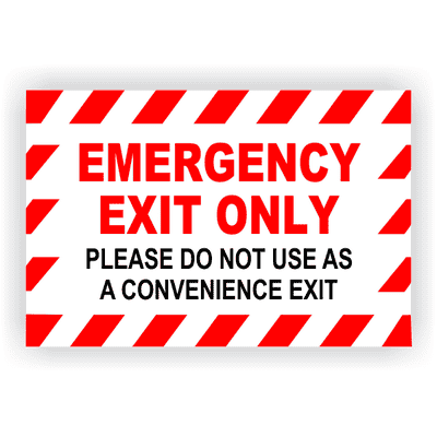 Emergency Exit Only Vinyl Decal