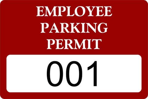 Employee Parking Decal