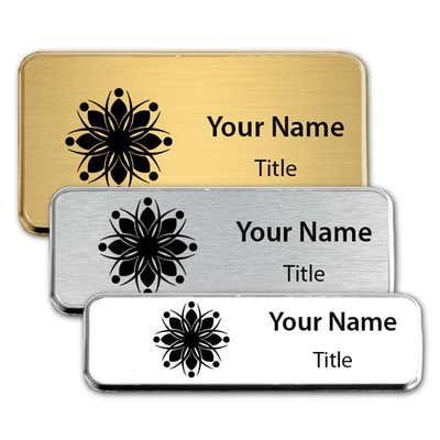 Engraved Executive Badges with Rounded Corners
