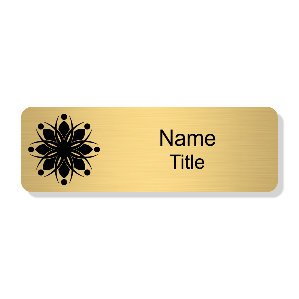 Engraved Gold Economy Name Tag