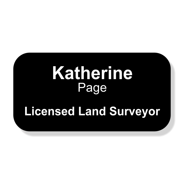 Engraved Licensed Land Surveyor Name Tag