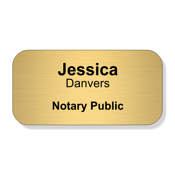 Engraved Notary Name Tag