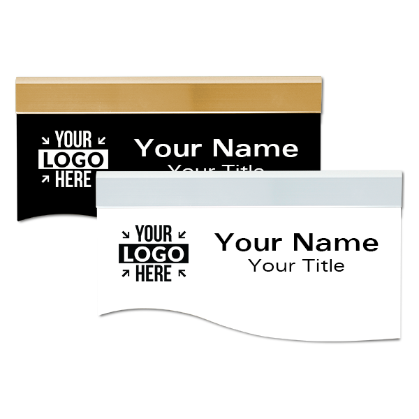 Plastic Engraved Wave Shaped Sign Insert Only - 3.25" x 8"