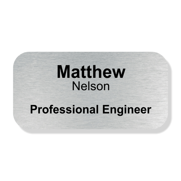 Professional Engineer Engraved Name Tag