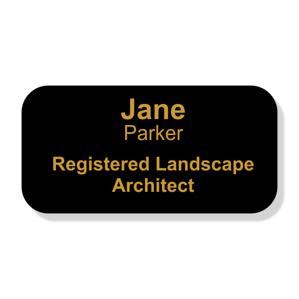 Registered Landscape Architect Engraved Name Tag
