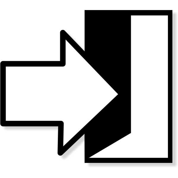 Enter / Exit Icon 6" x 6" Contour Cut Decal