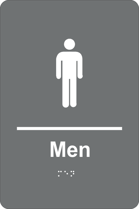 Braille Men's Restroom Sign