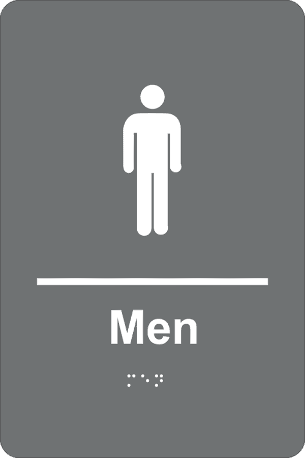 Braille Men's Restroom Sign