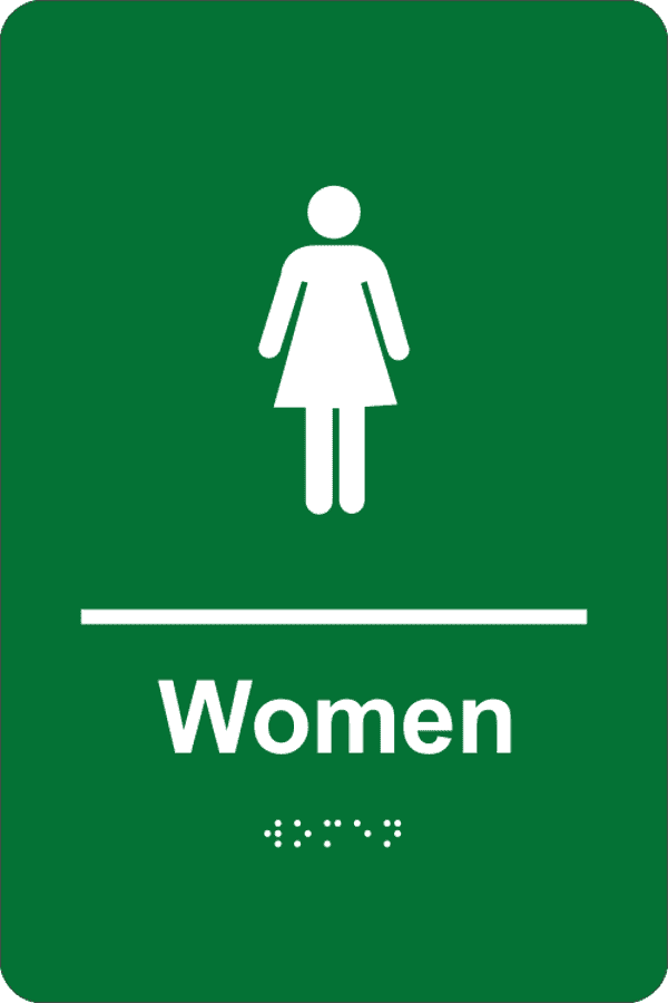 Braille Women's Restroom Sign