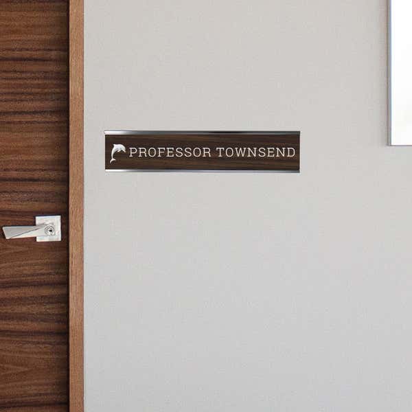 Wood Grain 2 By 10 Plastic Sign For Door Name Plate