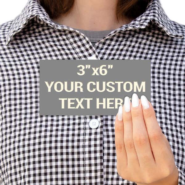 3" x 6" Custom Engraved Plastic Sign Indoor/Outdoor (Horizontal)