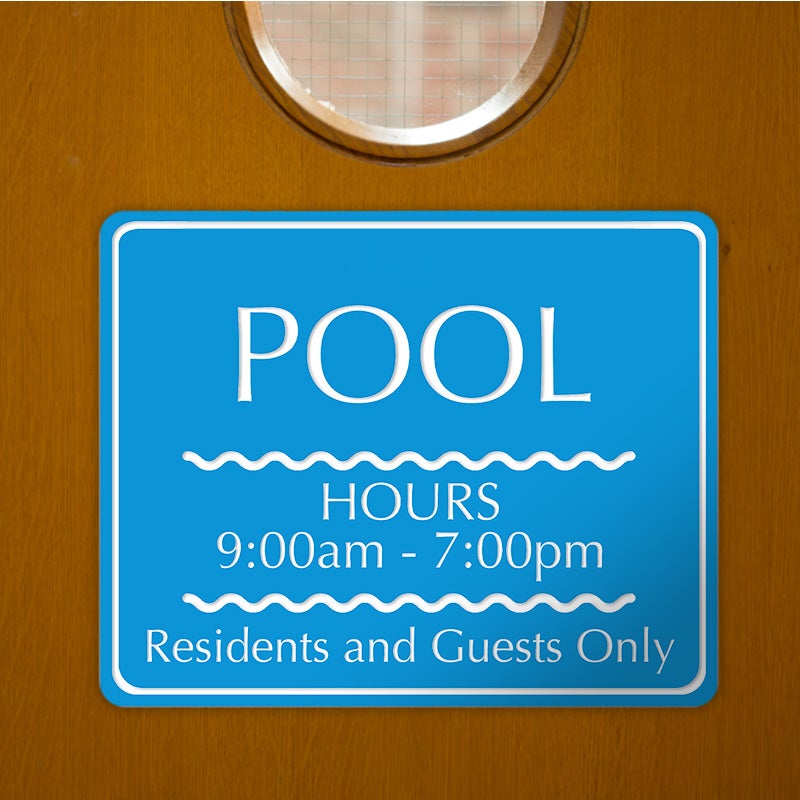 Horizontal Engraved Plastic Sign For A Pool Horizontal Engraved Plastic Sign For A Pool