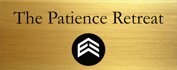 Exalted Enterprises Horizontal 4"x10" Full Color Brass - The Patience Retreat