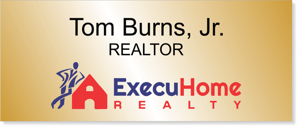 ExecuHome Realty Gold/Color Logo Name Tag