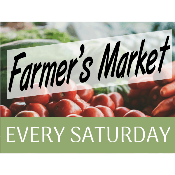 Farmers Market Yard Sign