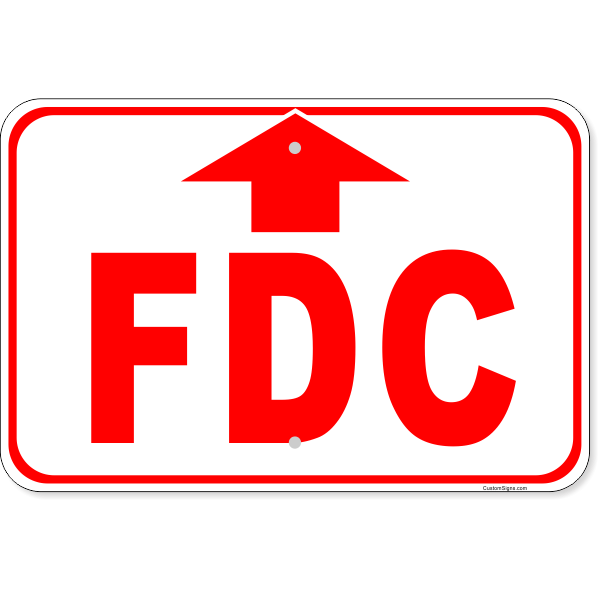 FDC Up Arrow 12" x 18" Aluminum Sign