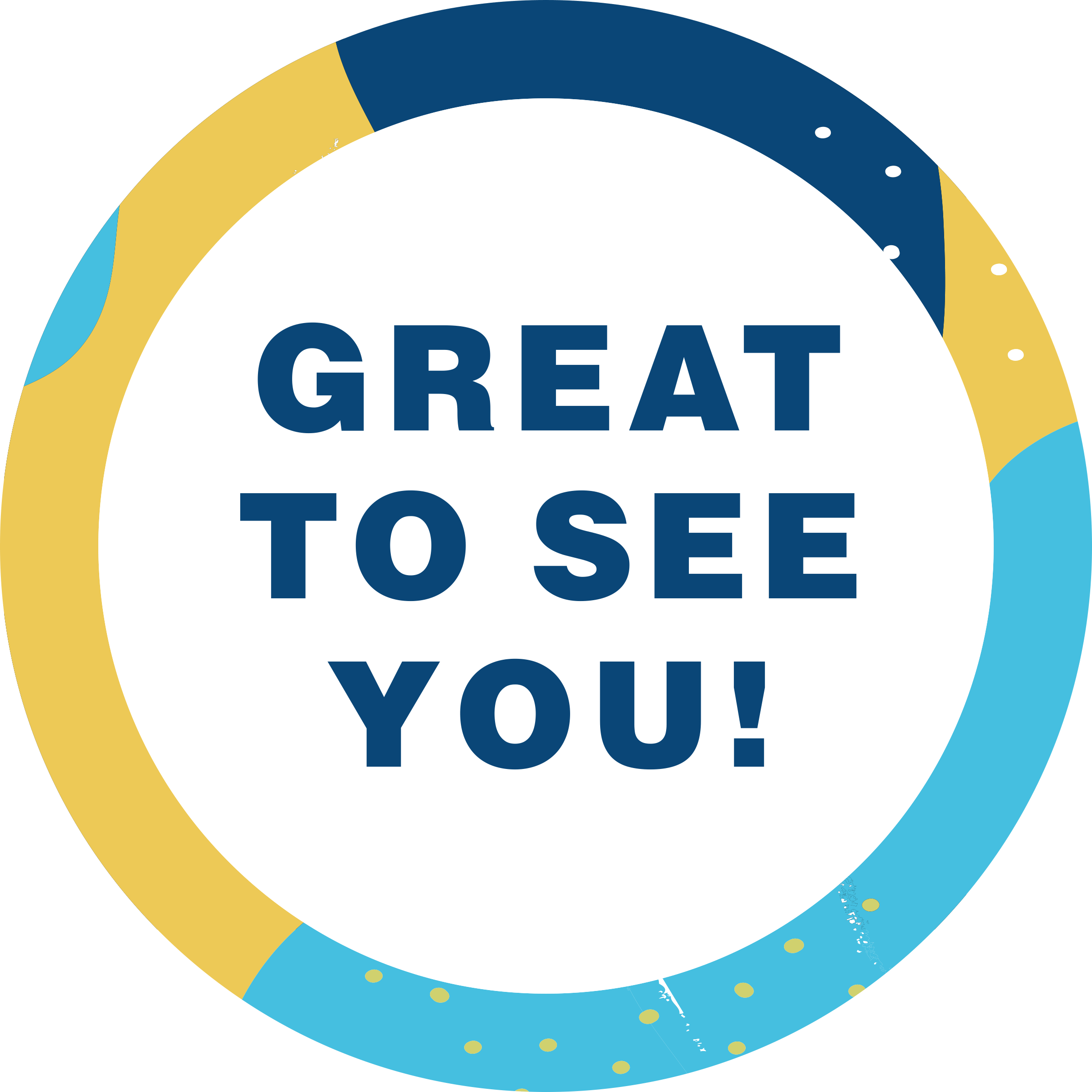Great to See You Aqua Set Business Reopening Floor Decal