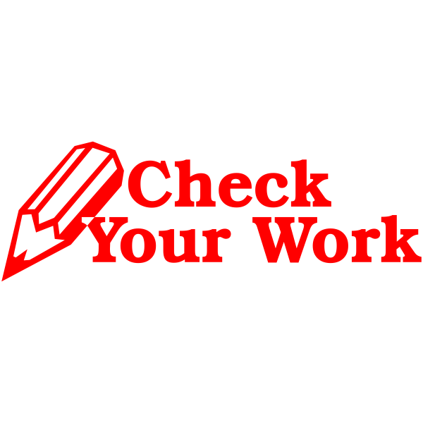 Check Your Work Pencil Teacher Feedback Stamp