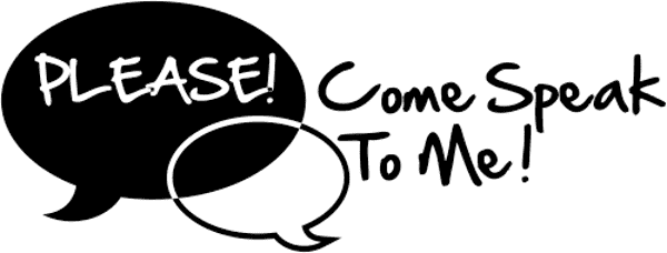 Feedback - Come Speak To Me Quote Bubbles Rubber Teacher Stamp