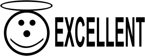 Feedback - EXCELLENT Smiley Face Angel Rubber Teacher Stamp