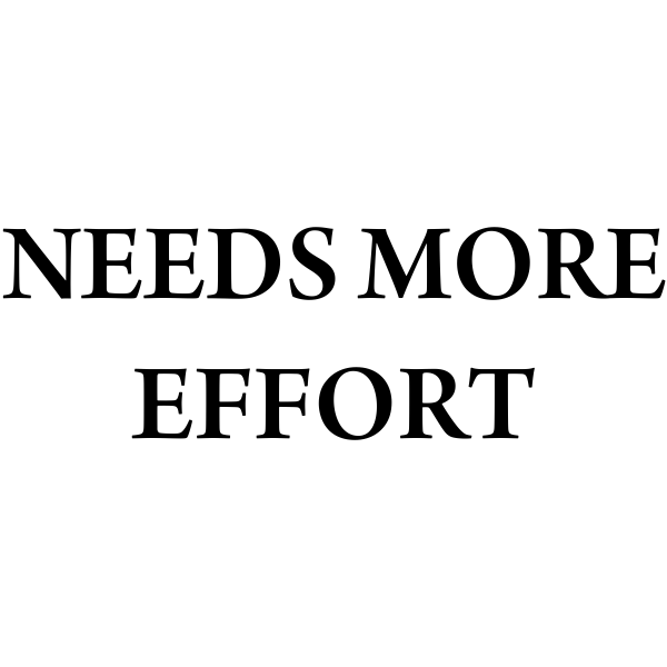 Needs More Effort Teacher Feedback Stamp