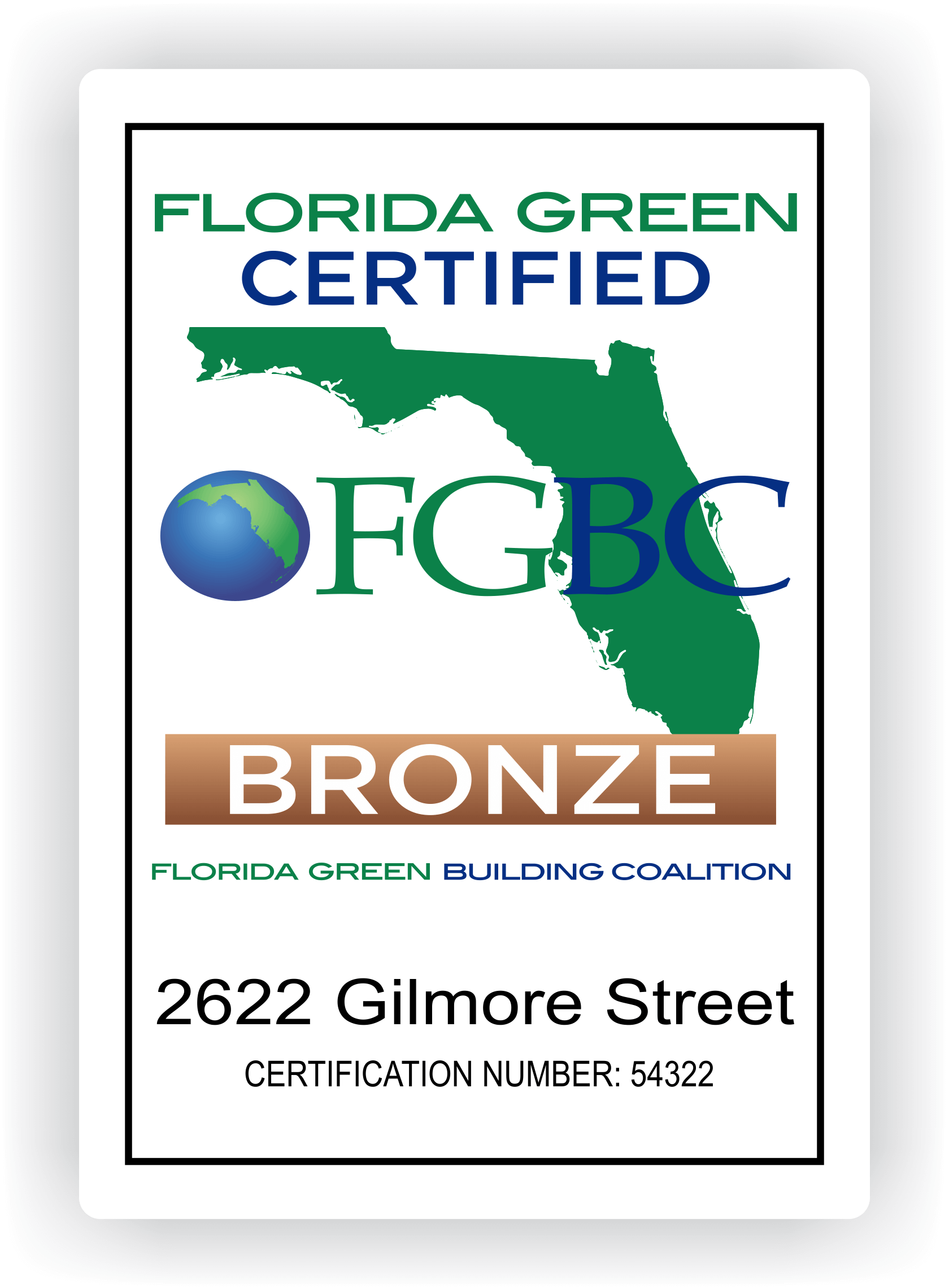FGBC - Bronze House Sign - Color - 5" x 7"