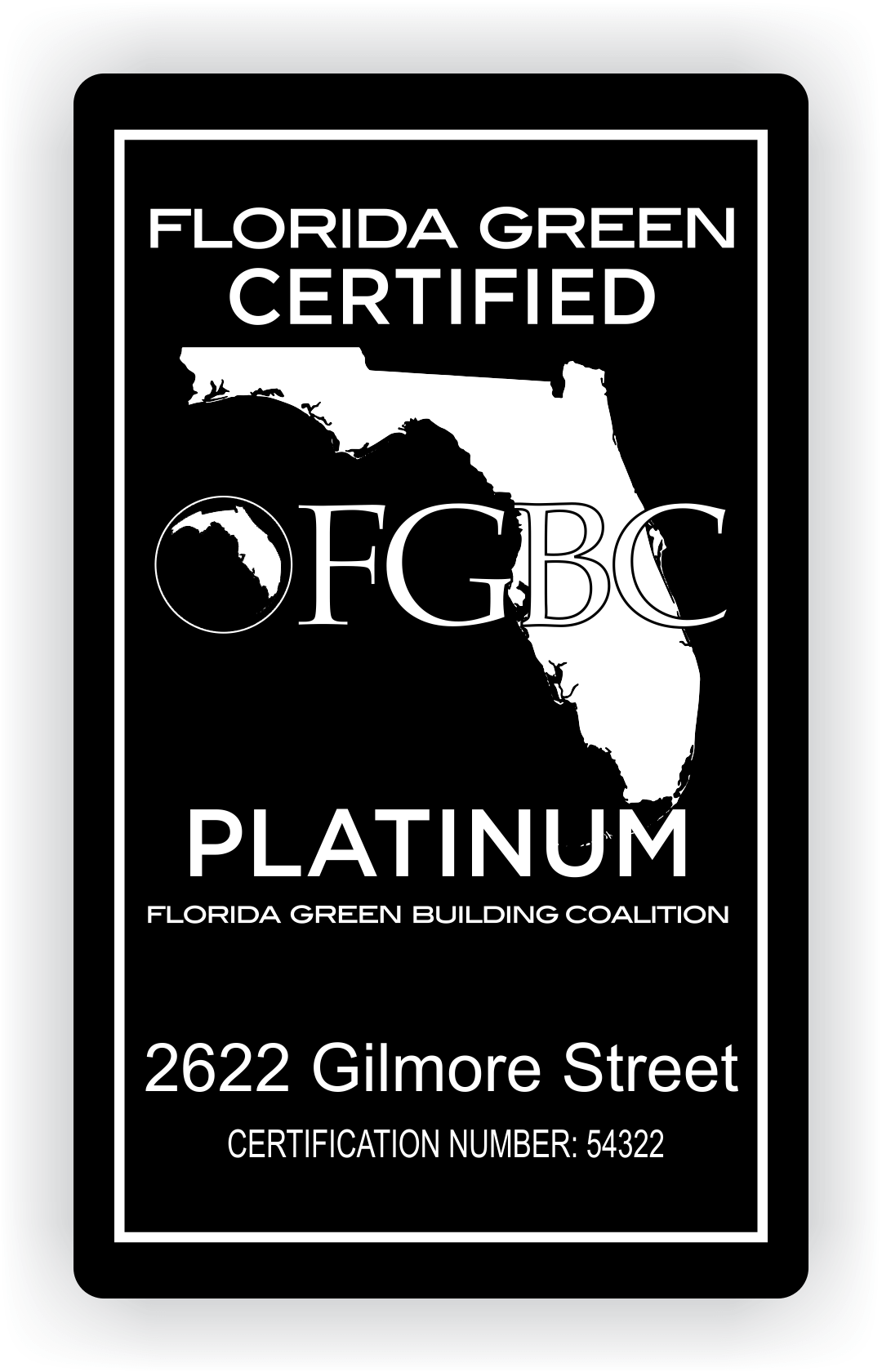 FGBC - Platinum House Sign