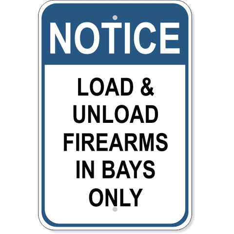 Firearms Bays Notice 18" x 12" Aluminum Sign 
