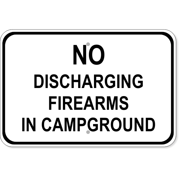 Firearms Campground Aluminum Sign | 12" x 18"
