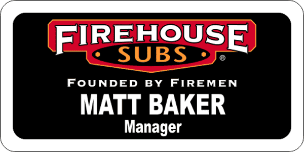 Firehouse Subs Name Tags