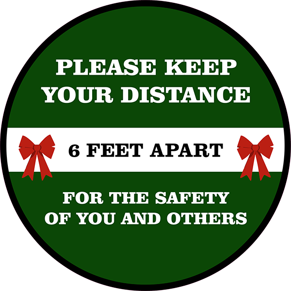 Christmas Bows Vinyl Floor Decal