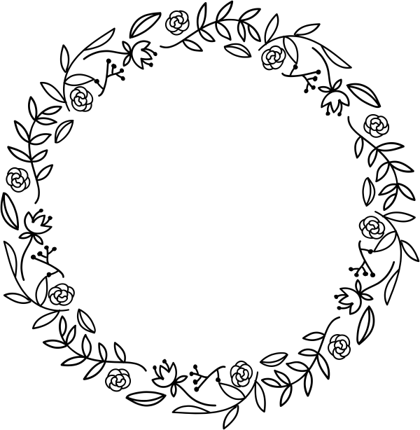 Floral Wreath Stamp