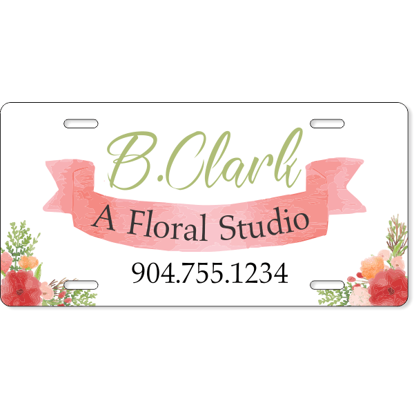 Florist License Plate HC Brands