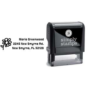Daisy Flower Address Stamp Body and Design